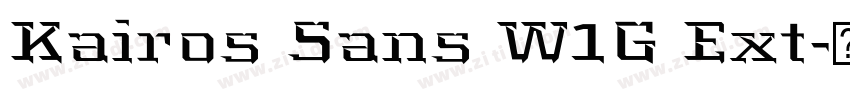Kairos Sans W1G Ext字体转换